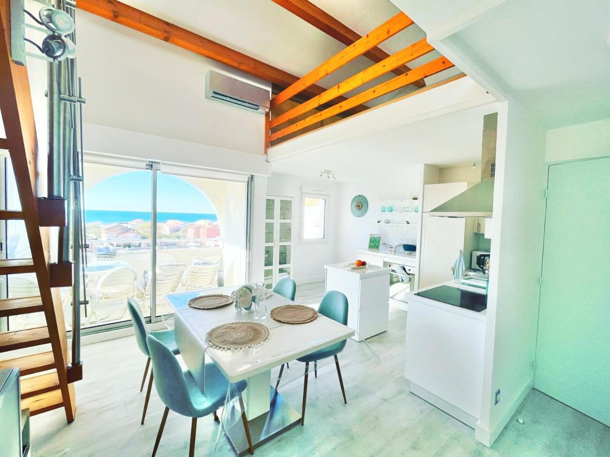 La Sirene - Loft Moderne Et Lumineux Avec Vue Panoramique Sur Mer Mediterranee Et Port De Plaisance Frontignan Eksteriør bilde